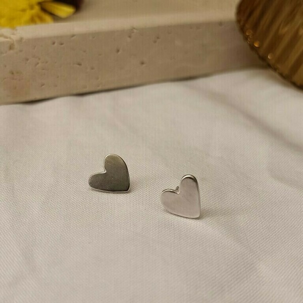 Heart - επιχρυσωμένα, ασήμι 925, μικρά, επιπλατινωμένα - 2