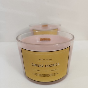 Ποτήρι με κερί σόγιας άρωμα ginger cookies - αρωματικά κεριά