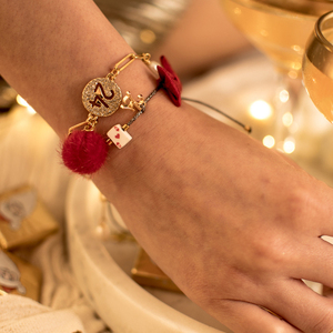 Βραχιόλι Γουράκι Time to Sparkle - ημιπολύτιμες πέτρες, επιχρυσωμένα, ατσάλι, χεριού, αυξομειούμενα - 3