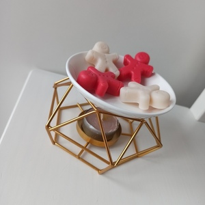 Σετ αρωματιστής και wax melts σόγιας 4τμχ 35γρ - γυαλί, αστέρι, μέταλλο, νονά, κεριά & κηροπήγια - 3