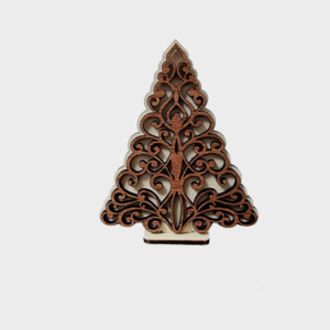 Στολίδι-Διακοσμητικό ξύλινο δεντράκι (15x8 cm) με βάση (4 σχέδια) - ξύλο, στολίδι, διακοσμητικά, χριστουγεννιάτικα δώρα, δέντρο - 2