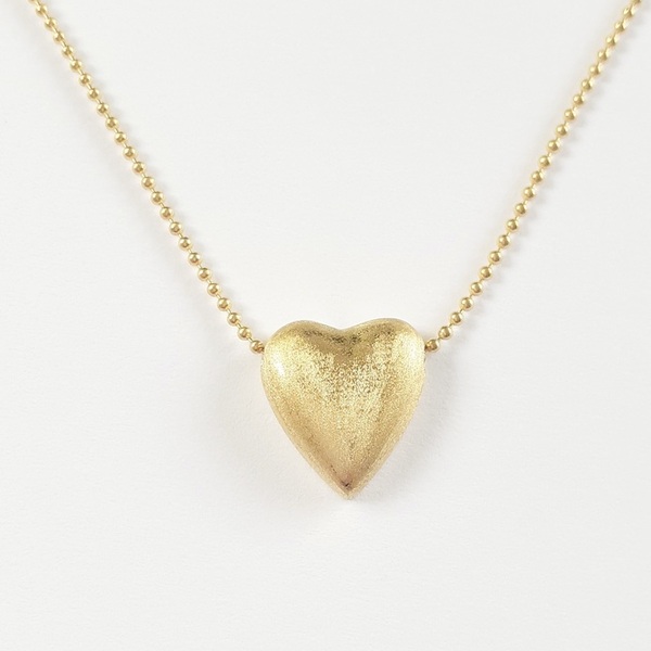 My heart Golden, χειροποίητο κολιέ, Ασίμι 925, διαστάσεις 14x19mm με αλυσιδα μηκους 40cm. - επιχρυσωμένα, ασήμι 925, καρδιά, κοντά