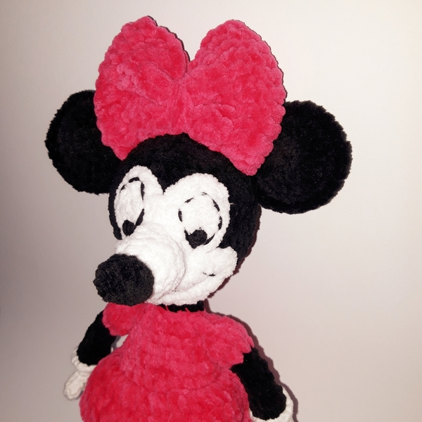 Πλεκτό κουκλάκι Μίνι Μάους (Minnie Mouse 30εκ.) - κορίτσι, λούτρινα - 2