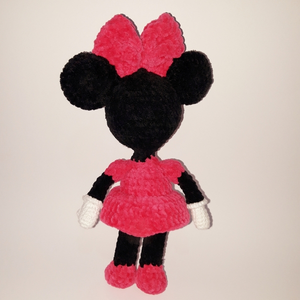 Πλεκτό κουκλάκι Μίνι Μάους (Minnie Mouse 30εκ.) - κορίτσι, λούτρινα - 3