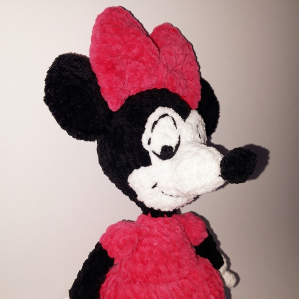 Πλεκτό κουκλάκι Μίνι Μάους (Minnie Mouse 30εκ.) - κορίτσι, λούτρινα - 4