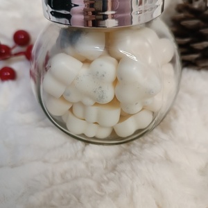 Waxmelts σε γυάλινο βαζακι - αρωματικά κεριά, κεριά σε βαζάκια, soy candle, vegan κεριά