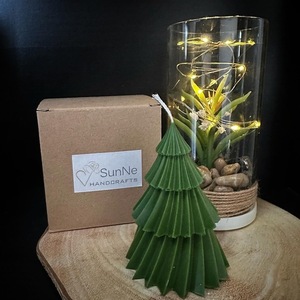 Χριστουγεννιάτικο κερί δεντράκι - κερί, αρωματικά κεριά, φυτικό κερί, κεριά & κηροπήγια, δέντρο - 2