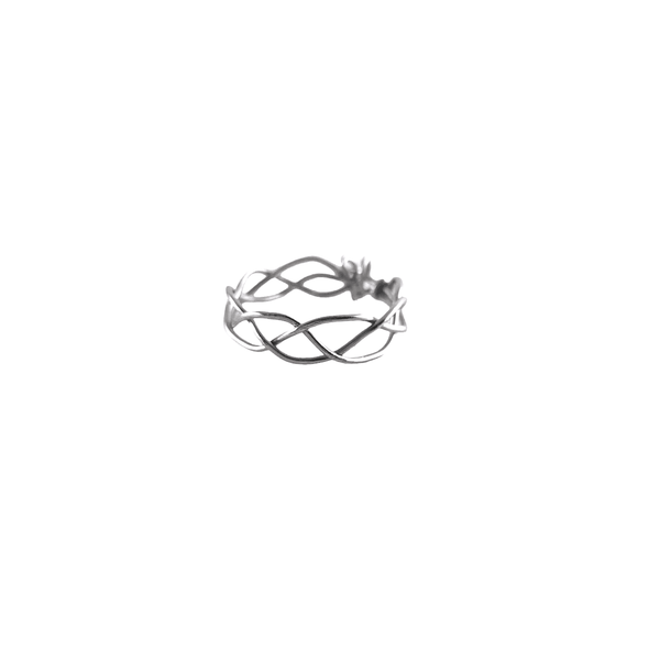 Πλεχτό Δαχτυλίδι Αλυσίδα από Ανοξείδωτο Ατσάλι - γεωμετρικά σχέδια, ατσάλι, σταθερά, φθηνά - 3