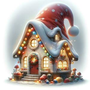 Αφίσα Χριστουγεννιάτικη 21x30εκ. Christmas Gnomes House 2 - αφίσες