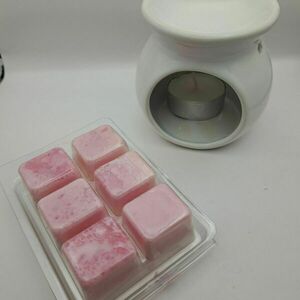 Μπάρα wax melt σόγιας σε ροζ χρώμα 300γρ - αρωματικά κεριά, waxmelts, soy wax, vegan κεριά - 2