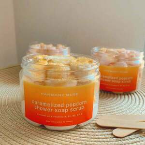 Αφρόλουτρο με Scrub 2σε1 Econony Size 350ml - Caramelized Popcorn - αρωματικό σαπούνι - 2