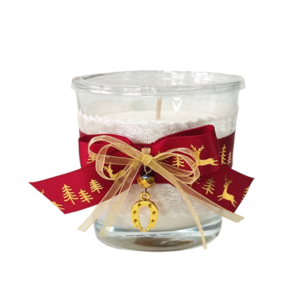 Κερί αρωματικό με πέταλο - ύφασμα, μέταλλο, κερί, κεριά & κηροπήγια