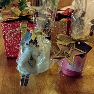 Κερί σόγιας σε βαζάκι και συσκευασία δώρου - χειροποίητα, αρωματικά κεριά, χριστουγεννιάτικα δώρα, vegan κεριά - 3