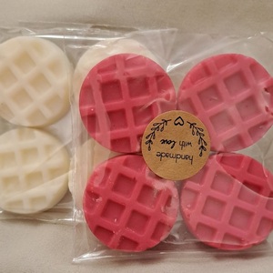 Wax melts waffle - αρωματικα βαφλάκια (6 τεμάχια) - χειροποίητα, αρωματικά κεριά, waxmelts, soy candles - 2