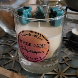 Handmade soy candle "Μελομακάρονο" 150gr - αρωματικά κεριά, κεριά, κερί σόγιας - 2