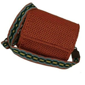 Πλεκτή τσάντα σε κεραμιδή χρώμα με ξύλινα πλαινα - ξύλο, νήμα, ώμου, all day, πλεκτές τσάντες - 2