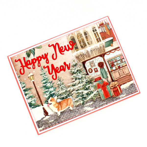 Χριστουγεννιάτικες 3d ευχετήριες κάρτες με σκυλάκι - χαρτί, scrapbooking, ευχετήριες κάρτες - 2