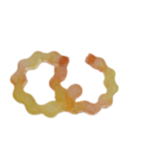 "Medousa" σκουλαρίκια καρφωτά από υγρό γυαλί σε κίτρινο -πορτοκαλι χρώμα - γυαλί, καθημερινό, καρφωτά, ατσάλι, μεγάλα