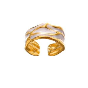Δαχτυλίδι γυναικείο χρυσό λευκό - επιχρυσωμένα, ορείχαλκος, αυξομειούμενα