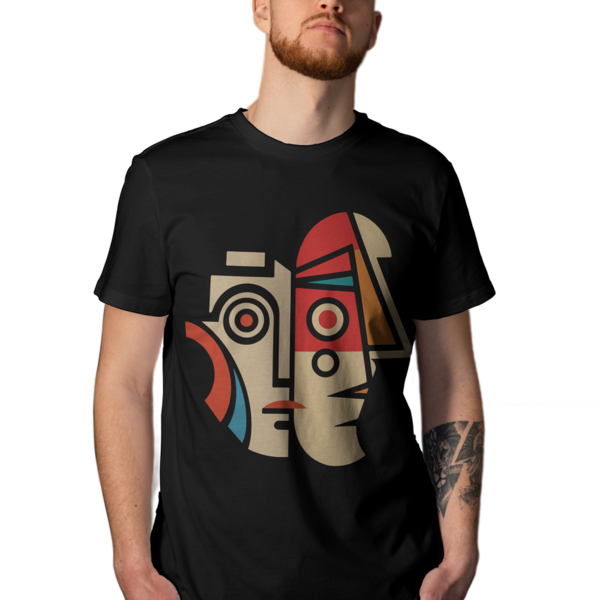 COLORFUL FACES - t-shirt, unisex gifts, 100% βαμβακερό - 2