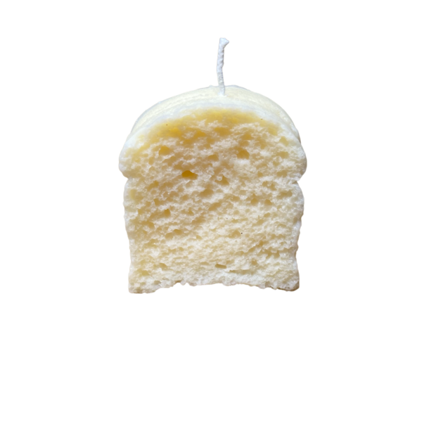 Χειροποιητο Λευκο Κερι Bread Σε Αρωμα ΜΠΙΣΚΟΤΟ, 60γρ. - αρωματικά κεριά, αρωματικό χώρου, 100% φυτικό, soy candle - 2