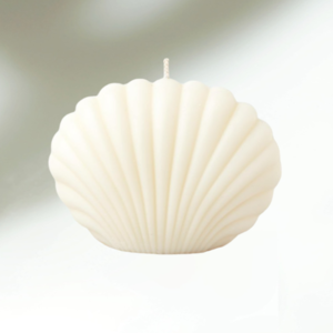 Χειροποιητο Λευκο Κερι Κοχυλι Σε Αρωμα PATISSERIE, Διαστ. 7x10 , (135γρ.) - αρωματικά κεριά, αρωματικό χώρου, 100% φυτικό, soy candles - 2