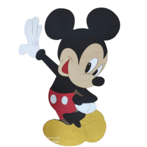 Ξύλινο επιτοίχιο φωτιστικό "Mickey mouse"με led φωτισμό 40cm - ήρωες κινουμένων σχεδίων