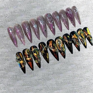 RTS - Press On Nails Long Stiletto - Size Small - DUO 1- Ready To Ship - 3