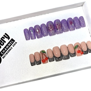 RTS - Press On Nails Medium Square - Size Medium - DUO 2- Ready To Ship - μακιγιάζ και νύχια - 2