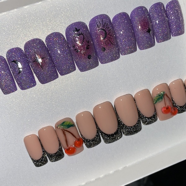RTS - Press On Nails Medium Square - Size Medium - DUO 2- Ready To Ship - 5