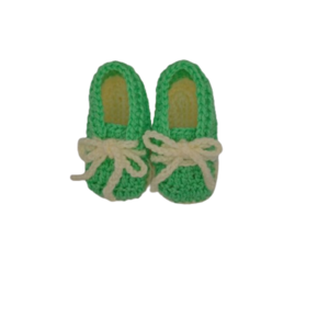 πλεκτά tennis shoes αγκαλιάς για κορίτσι/αγόρι, πράσινο με εκρού - customized, δώρα για βάπτιση, δώρο γέννησης, αγκαλιάς - 5