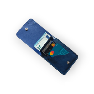 Χειροποίητο δερμάτινο ανδρικό πορτοφόλι μπλε -WA138 - δέρμα, πορτοφόλια - 3