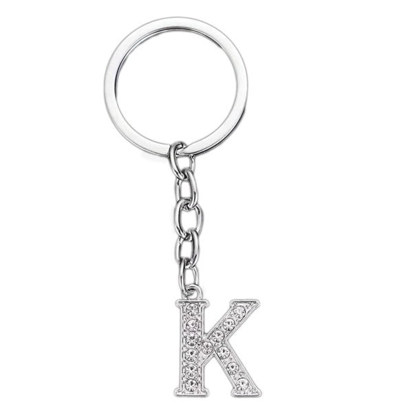 Μπρελόκ Με Αρχικό Γράμμα "K" - ημιπολύτιμες πέτρες, μεταλλικό, ζευγάρια, αυτοκινήτου, σπιτιού