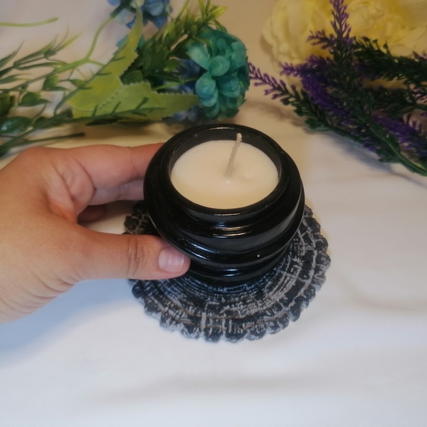 Ένα σετ από χειροποίητα σουβέρ και μπολ γεμάτα με έντονα αρωματικό κερί σόγιας...,, - αρωματικά κεριά - 2