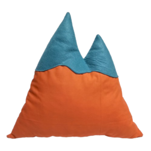 Μαξιλάρι βουνό του δάσους σε πορτοκαλί και πράσινο χρώμα ( 33 χ 34 εκ.) - κορίτσι, αγόρι, δώρο, δώρα για παιδιά