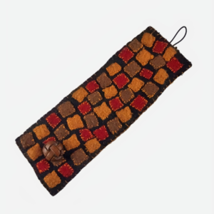 PAFFIELD - Unique Autumn Handmade Wrist Cuff Bracelet - Patchwork Taupe Burgundy Brown & Black Felt - boho, μαλλί felt