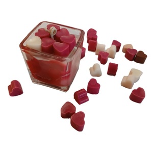 Αρωματικό κερί με καρδιές σε ποτήρι - καρδιά, δώρο, αρωματικά κεριά, soy candles - 3