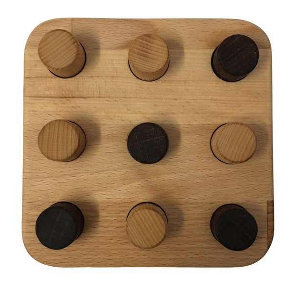 Τρίλιζα χειροποίητη ξύλινη,15x15x1,8 εκ. Τμχ.1 - unisex, τρίλιζα, unisex gifts, ξύλινα παιχνίδια