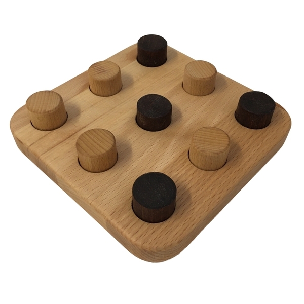 Τρίλιζα χειροποίητη ξύλινη,15x15x1,8 εκ. Τμχ.1 - unisex, τρίλιζα, unisex gifts, ξύλινα παιχνίδια - 5