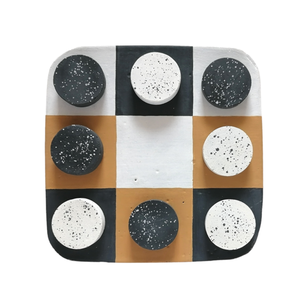 Τρίλιζα Tricolore τσιμεντένια τετράγωνη άσπρο/ανθρακί/μπεζ14,5εκΧ1εκ - τσιμέντο, διακοσμητικά, τρίλιζα, διακόσμηση σαλονιού, ειδη δώρων