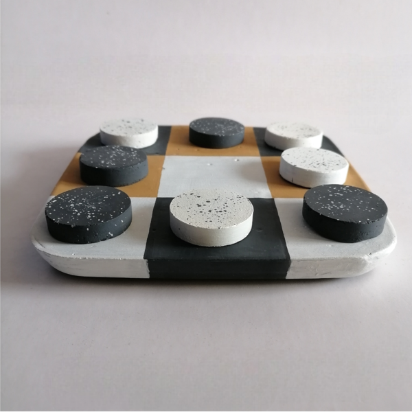 Τρίλιζα Tricolore τσιμεντένια τετράγωνη άσπρο/ανθρακί/μπεζ14,5εκΧ1εκ - τσιμέντο, διακοσμητικά, τρίλιζα, διακόσμηση σαλονιού, ειδη δώρων - 3