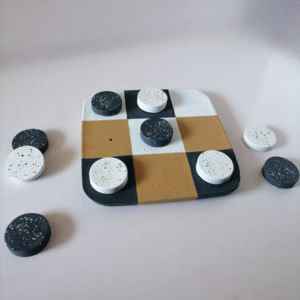 Τρίλιζα Tricolore τσιμεντένια τετράγωνη άσπρο/ανθρακί/μπεζ14,5εκΧ1εκ - τσιμέντο, διακοσμητικά, τρίλιζα, διακόσμηση σαλονιού, ειδη δώρων - 4