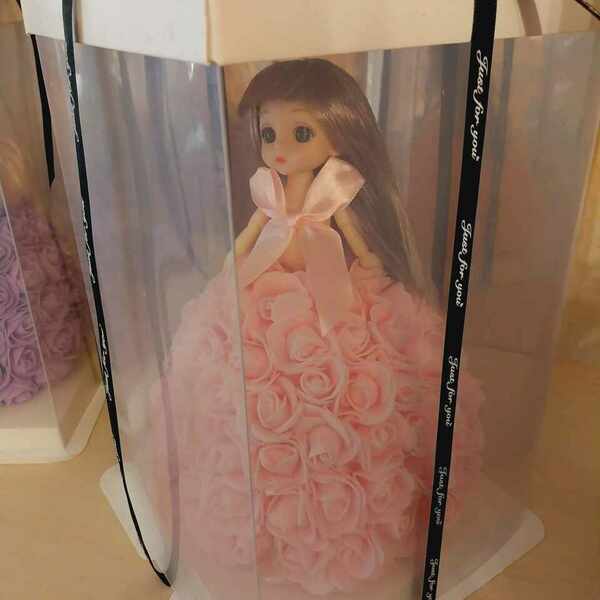 Rose Doll 25cm - ύφασμα, πλαστικό, δώρα επετείου, διακοσμητικά, αγ. βαλεντίνου - 2
