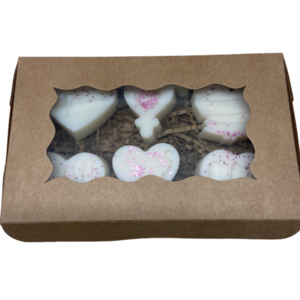 Gift Box , Με 6 Μεγαλα Wax Melts σε σχημα καρδιας Με Αρωμα Της Επιλογης Σας, 140 γρ. - κερί, αρωματικά κεριά, αρωματικό χώρου, 100% φυτικό, soy wax - 2