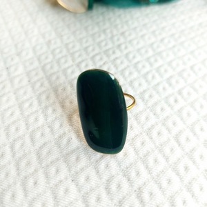 Ρυθμιζόμενο ατσάλινο δαχτυλίδι με πράσινο σμάλτο - επιχρυσωμένα, ατσάλι, boho, αυξομειούμενα - 3