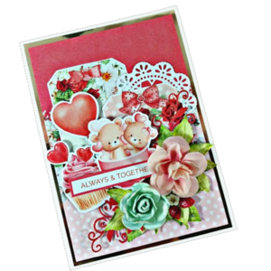 Ευχετήρια κάρτα με αρκουδάκια για ερωτευμένους - χαρτί, αρκουδάκι, αγ. βαλεντίνου, ευχετήριες κάρτες