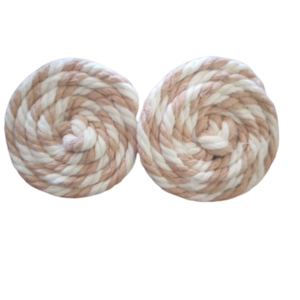 Coil Earrings pair - Σκουλαρίκια σε σχήμα Σπείρα 5×1×5cm - μακραμέ, ατσάλι, boho, μεγάλα