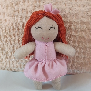 Χειροποίητη κούκλα 28 cm - κορίτσι, λούτρινα, κουκλίτσα - 5