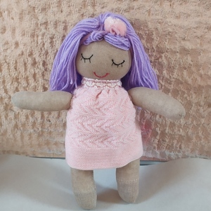 Χειροποίητη κούκλα 30 cm - κορίτσι, λούτρινα, κουκλίτσα, κούκλες - 5