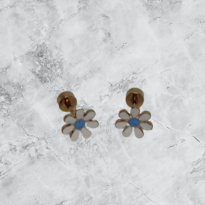 ΣΚΟΥΛΑΡΙΚΙΑ ΑΤΣΑΛΙΝΑ ΜΕ ΜΑΡΓΑΡΙΤΕΣ - λουλούδι, μικρά, ατσάλι - 4